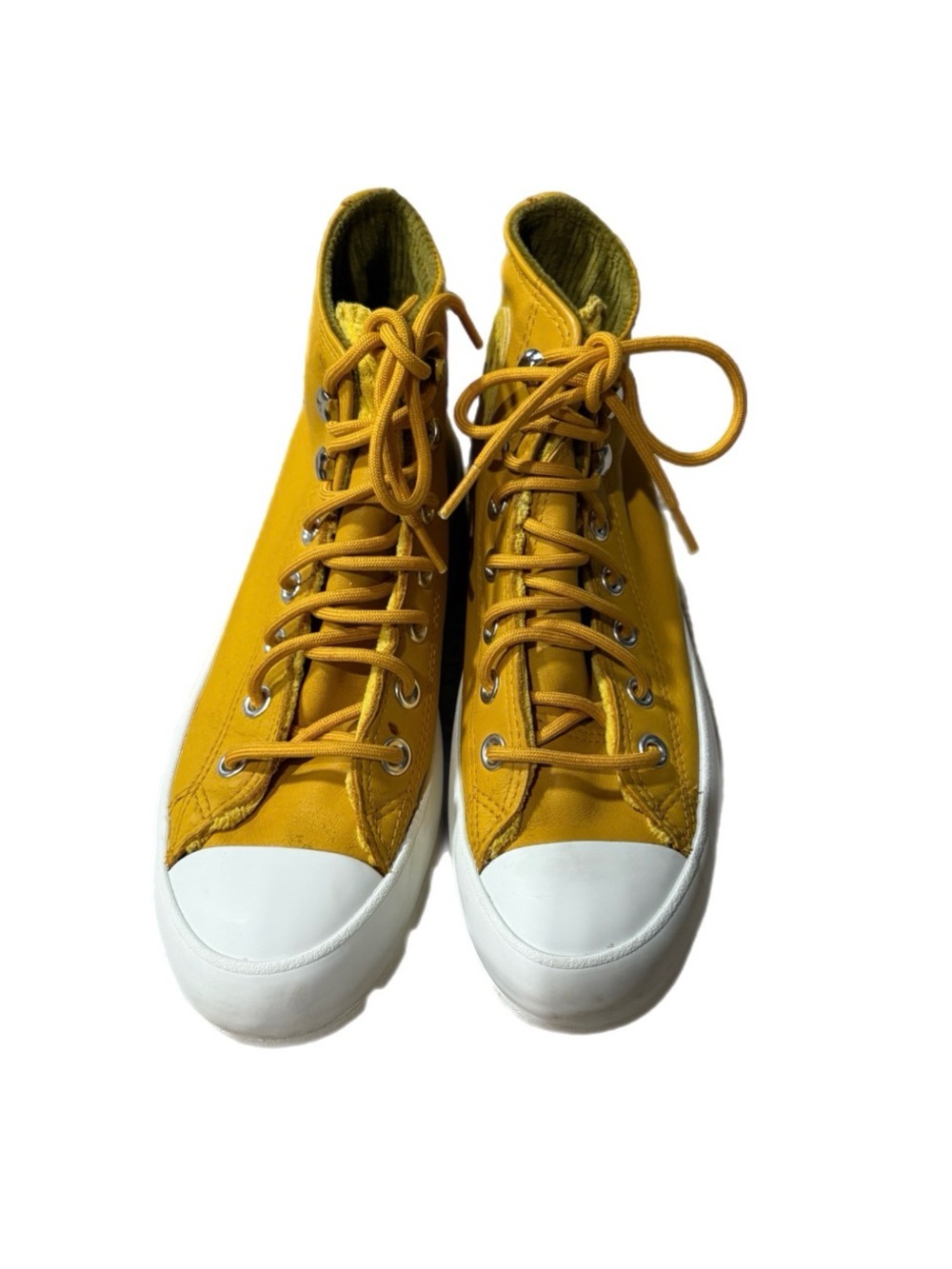 Converse All Star High-Top Sneakers in Mustard Yellow